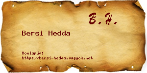 Bersi Hedda névjegykártya